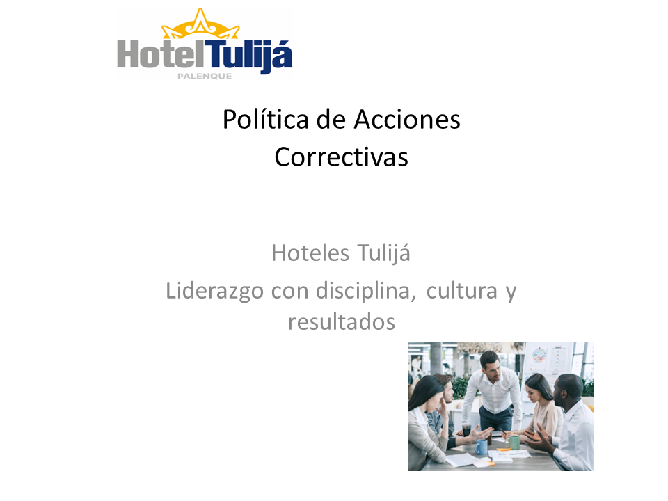 Política "Acciones correctivas"
